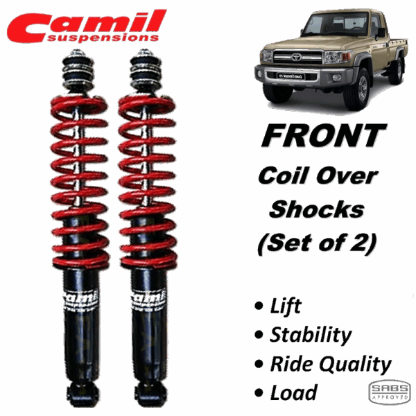 Camil Toyota Land Cruiser 79 – FRONT Coil Over Shocks (Set of 2 Shocks) (FREE Courier)