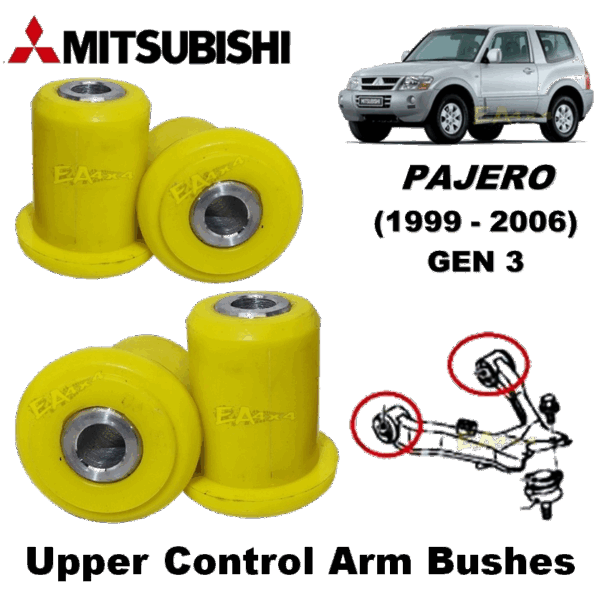 Mitsubishi Pajero 1999-2006 Gen3 CK Front Upper Control Arm Bushing (Set of 4)