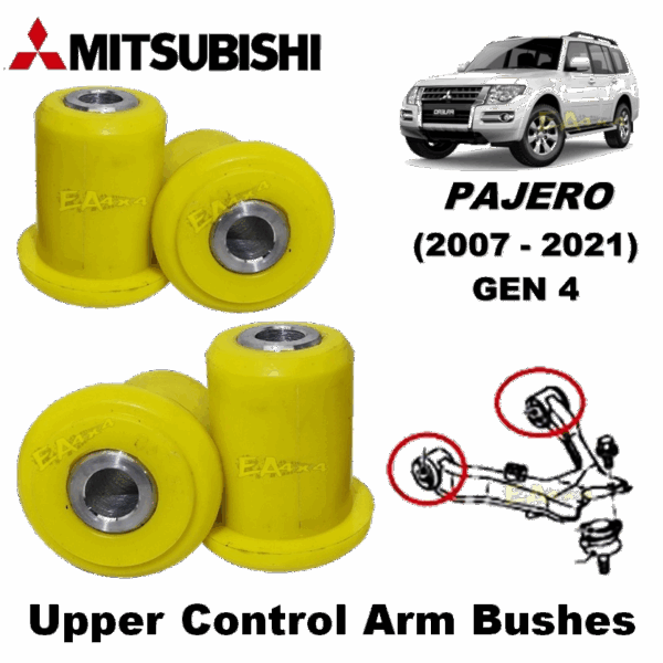 Mitsubishi Pajero 2007-2021 Gen4 BK Front Upper Control Arm Bushing (Set of 4)