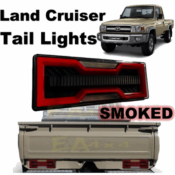 Toyota Land Cruiser 79 (Old) Tail Lights LED Black Smoked (Set of 2) FREE Courier