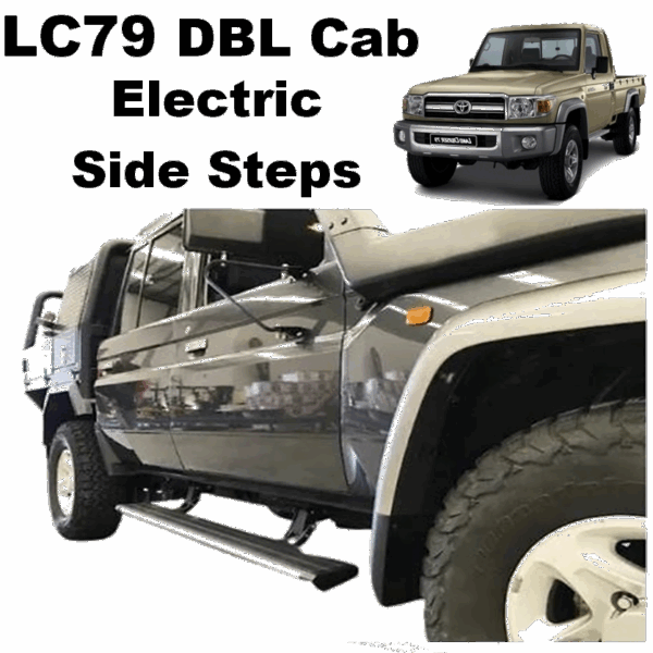 Toyota Land Cruiser 79 Electric Side Steps (Double Cab) (FREE Courier)