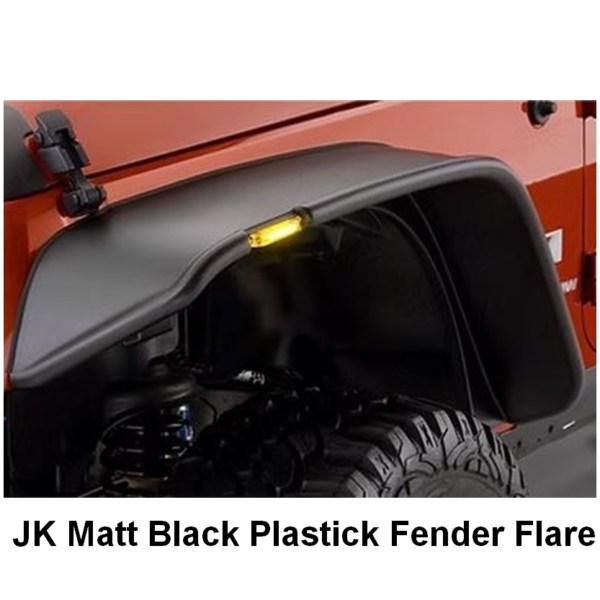 Jeep Wrangler JK Matte Black Flat Style Fender Flares - 4pcs