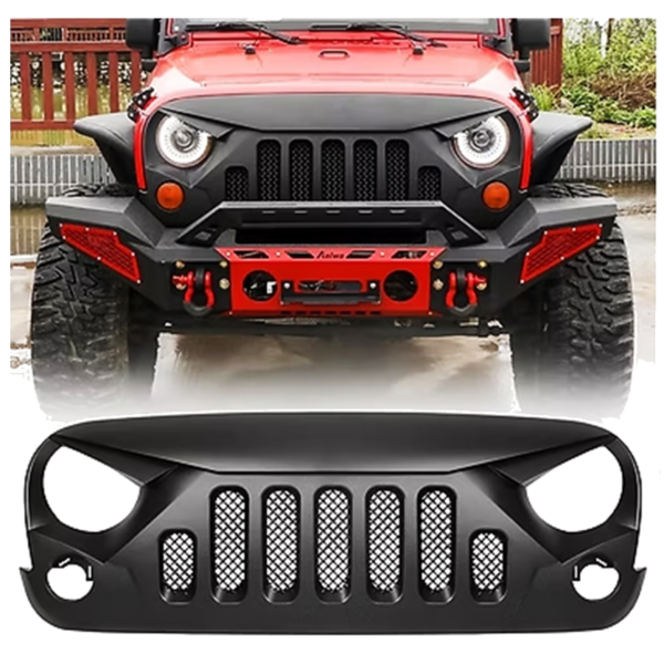 JEEP JK/JKU Wrangler Grill - JK Angry Bird Grille Gen3 Matt Black