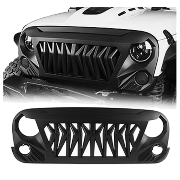 JEEP JK/JKU Wrangler Grill - New Mustang Grill Matte Black