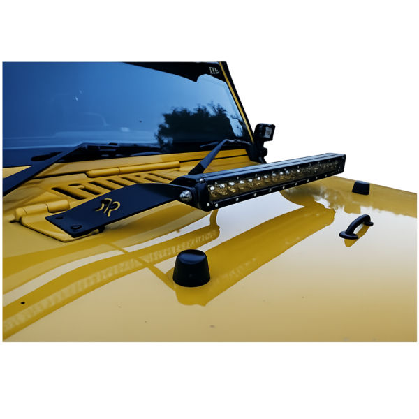 LED Bonnet Brackets for Jeep Wrangler JK (Lightbar NOT Included)