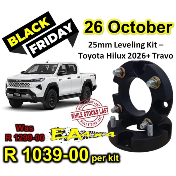 25mm Leveling Kit – Toyota Hilux 2026+ Travo