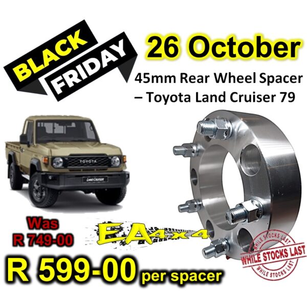45mm Rear Wheel Spacer – Toyota Land Cruiser 79