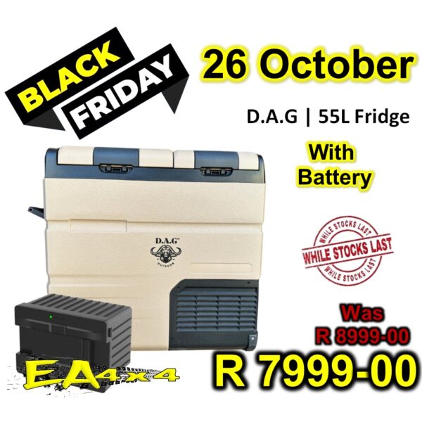 D.A.G | 55L Fridge and Battery Combo (55L fridge + 15 600 mAh battery kit)
