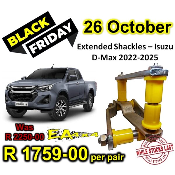 Extended Shackles – Isuzu D-Max 2022-2025