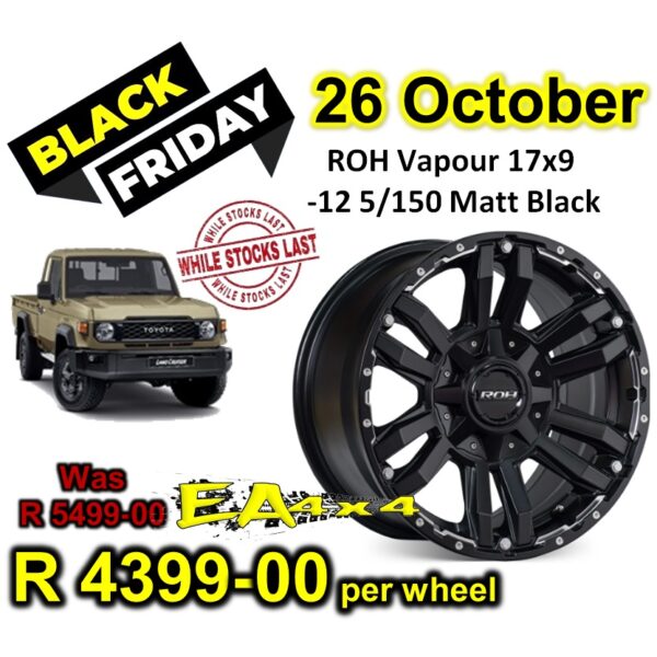 ROH Vapour 17x9 -12 5/150 Matt Black