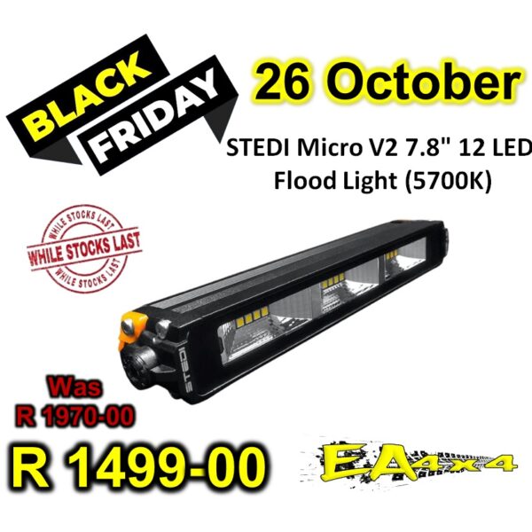 STEDI Micro V2 7.8 inch 12 LED Flood Light (5700K)