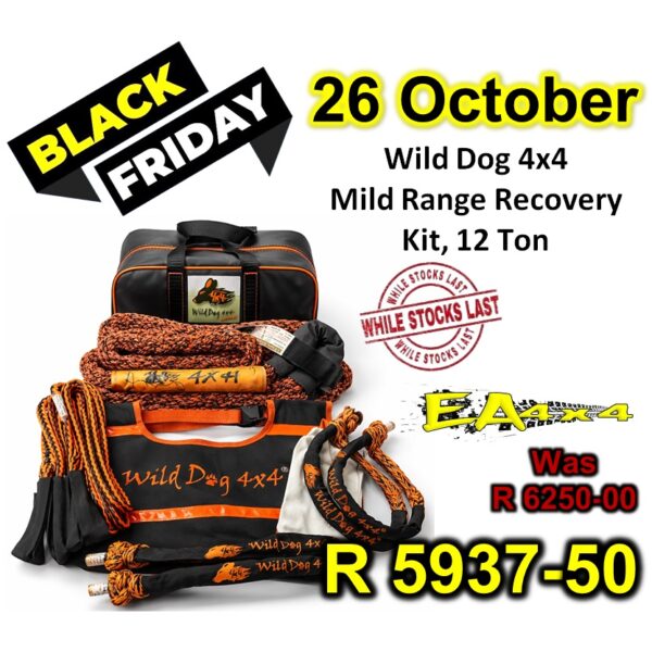 Wild Dog 4x4 Mild Range Recovery Kit, 12Ton